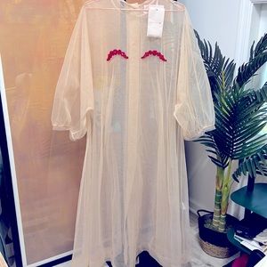 RARE!! Brand New With Tags Simone Rocha x H&M Tulle Sheer Pink Dress